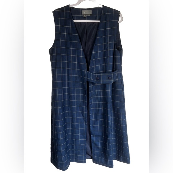 Anthropologie Plaid Longline Menswear Vest One size - Picture 5 of 8